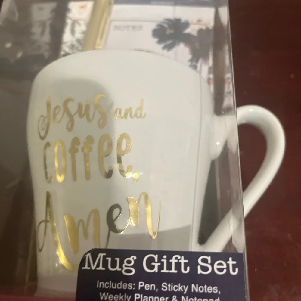 Faith Coffee Mug Gift Set . Mug + Pen + Notes . New in Box